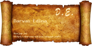 Darvas Edina névjegykártya